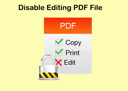 disable editing in pdf