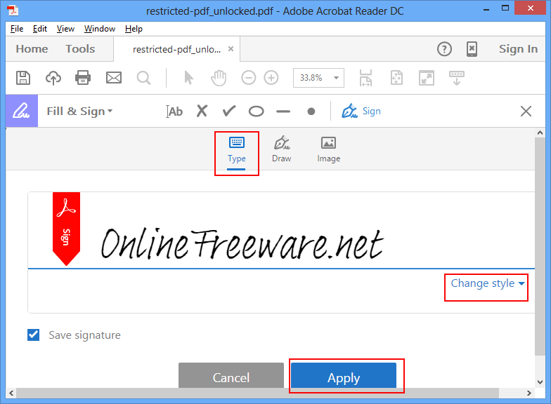 electronically sign pdf adobe reader